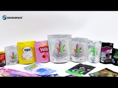 Επεξεργασμένα πλαστικά Mylar Weed Cannabis σακούλες Zipper Smell Proof Μαριχουάνα συσκευασία