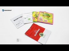 3 πλευρικά σφραγισμένα CBD Gummies Mylar Bags Weed Cannabis Packaging 3,5g Ζιπ Πορτοφόλι