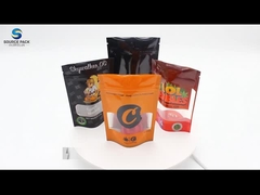 3.5g πλαστική κάνναβη Stand up pouch Ziplock Weed Mylar σακούλες για μαριχουάνα συσκευασία με παράθυρο