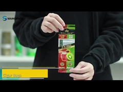 3 πλευρικές σφραγίδες πλαστικές τσάντες τσιγάρων με φερμουάρ