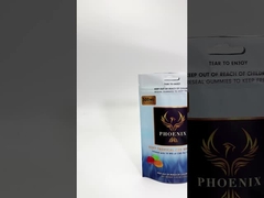 Μεταλλική εκτυπωμένη CBD Gummies συσκευαστική σακούλα τροφίμων στέκεται φερμουάρ τσάντα με υπεριώδη προστασία